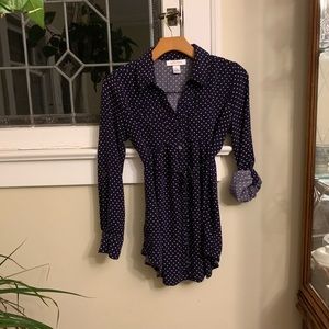 Motherhood Maternity polka dot blouse